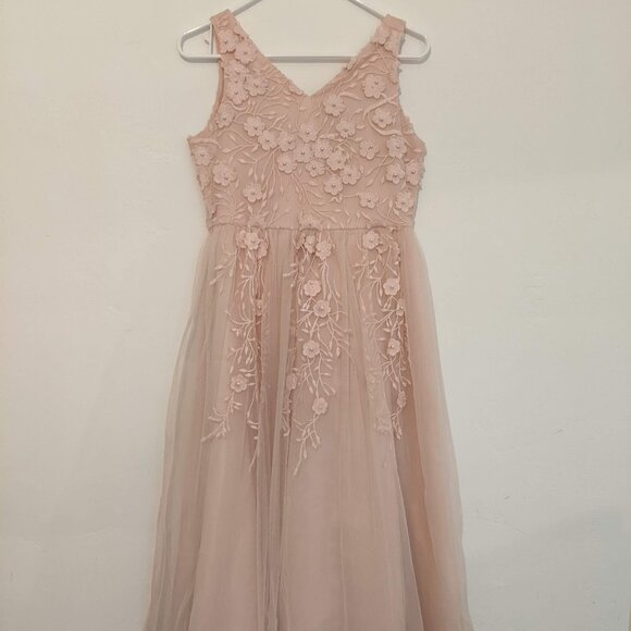 Rare Editions Pink Floral Kids Formal Dress - Picture 1 of 6